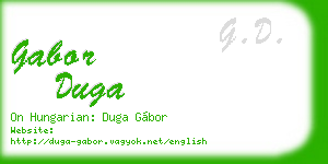gabor duga business card